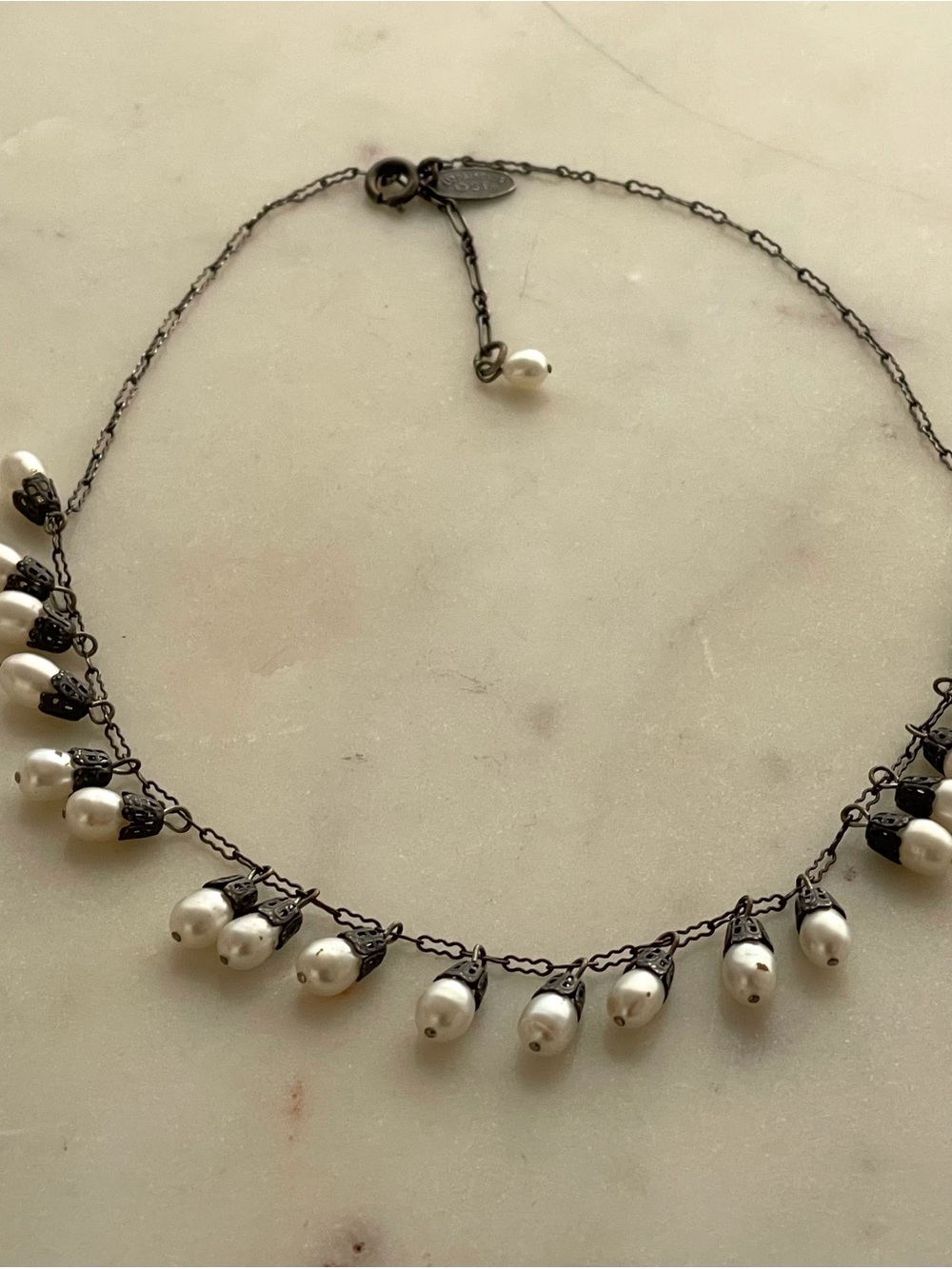Vintage Liz Palacios necklace silver tone.